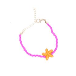 Bracelet en perles fuchsia étoile de mer - Club Soleil