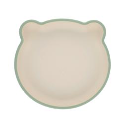 Assiette en silicone bicolore vert - Petites Souris