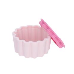 Boîte à goûter en silicone bicolore fleur rose - Joli Paon