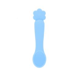 Cuillère en silicone fleur bleu - Joli Paon
