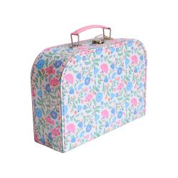 Valisette enfant fleurs bleues et roses - Joli Paon