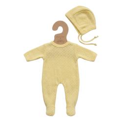 Tenue de poupée Rosie pyjama pointelle jaune - Petites Souris