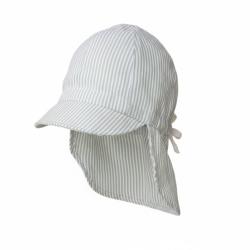 Casquette cache-cou bébé rayé 0-6 mois