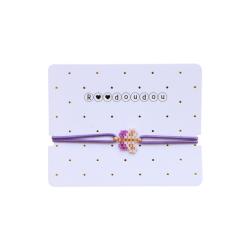 Bracelet enfant à perles papillon violet