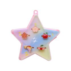Boite étoile 5 bagues enfant fruits étoiles