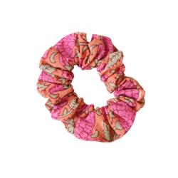Chouchou block print rose - Paraty