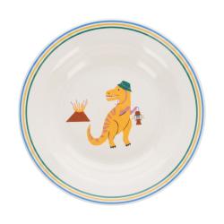 Assiette creuse en mélamine Dinosaures