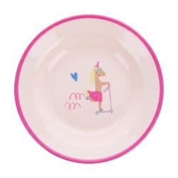 Assiette creuse en mélamine Licornes