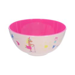 Bol en mélamine rose Licornes