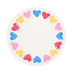 Assiette cœurs multicolores