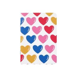 Petit carnet de notes cœurs multicolores