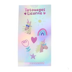 Set de 2 planches de tatouages temporaires Licornes