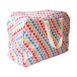 Grand sac de rangement cœurs multicolores