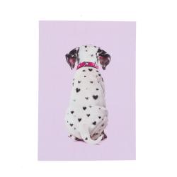 Carte de voeux Dalmatien tâches coeurs