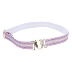 Ceinture élastique enfant violet or rose
