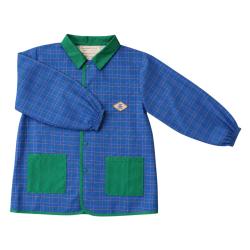 Tablier d'école enfant carreaux Dinosaures 3-4 ans