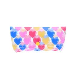 Etui à lunettes cœurs multicolores