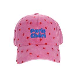 Casquette femme cœurs roses - Paris chéri