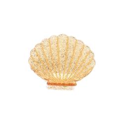 Pince à cheveux crabe coquillage paillettes dorées