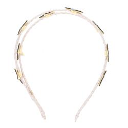 Serre-tête double rang étoiles pailletées multicolores