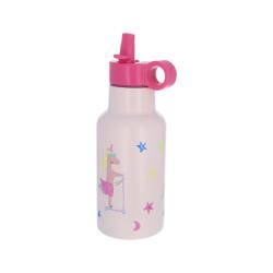 Gourde enfant isotherme paille Licornes 350ml