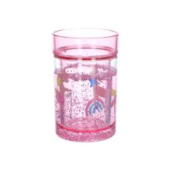 Verre magique à paillettes licornes