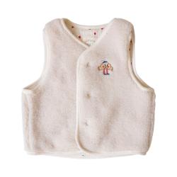 Gilet sans manches en sherpa et croissants 18-36 mois - Paris chéri
