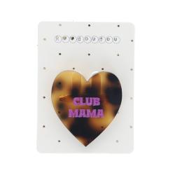 Broche cœur léopard 