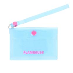 Porte-carte bleu à paillettes 