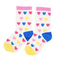 Chaussettes enfant cœurs multicolores 31-34