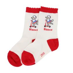 Chaussettes enfant caniches rouge 27-30 - Paris chéri