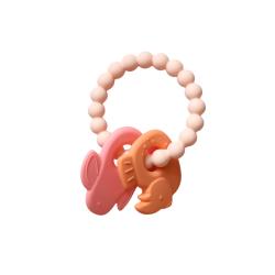 Hochet anneau de dentition silicone - Dans la ferme