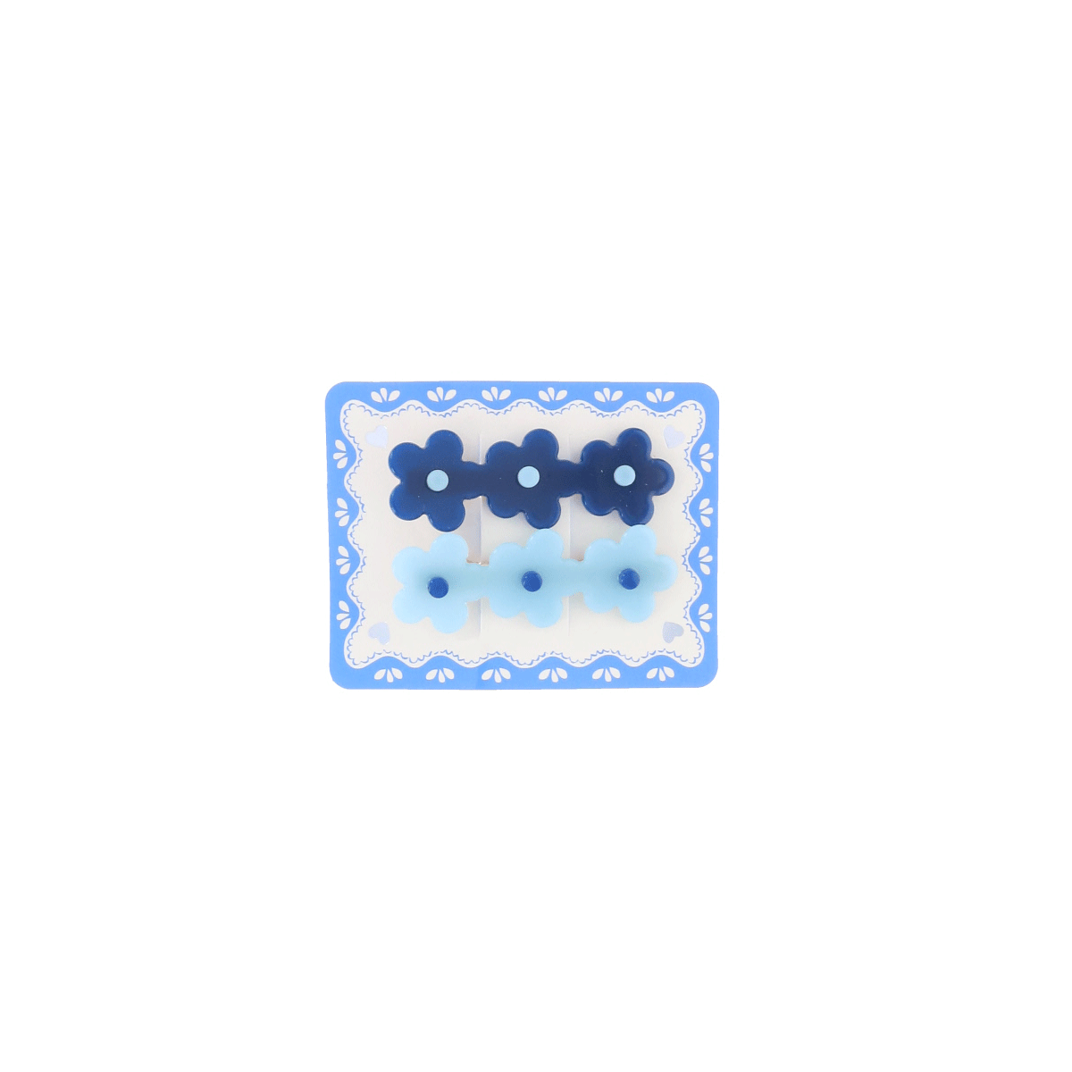 Lot de 2 barrettes fleurs bleues - Marguerite