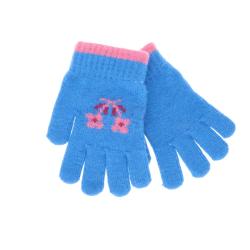 Gants enfant bleus fleuris 3-5 ans - Marguerite