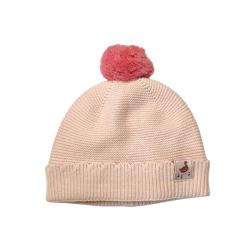 Bonnet bébé rose pâle 6-12 mois - Dans la Ferme