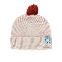 Bonnet bébé en tricot écru 0-6 mois - Conte Inuit