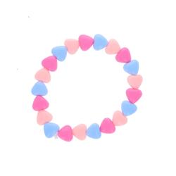 Bracelet cœurs rose et bleu - Marguerite