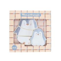 Puzzle pingouin en bois à encastrer - Conte Inuit