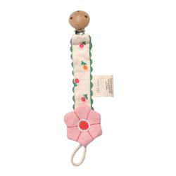 Attache tétine fleuri - Dans la Ferme