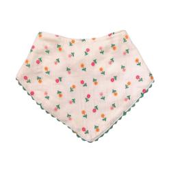 Bavoir bandana éponge fleuri - Dans la Ferme