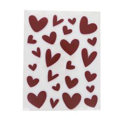 Set de 2 planches de stickers réfléchissants coeurs