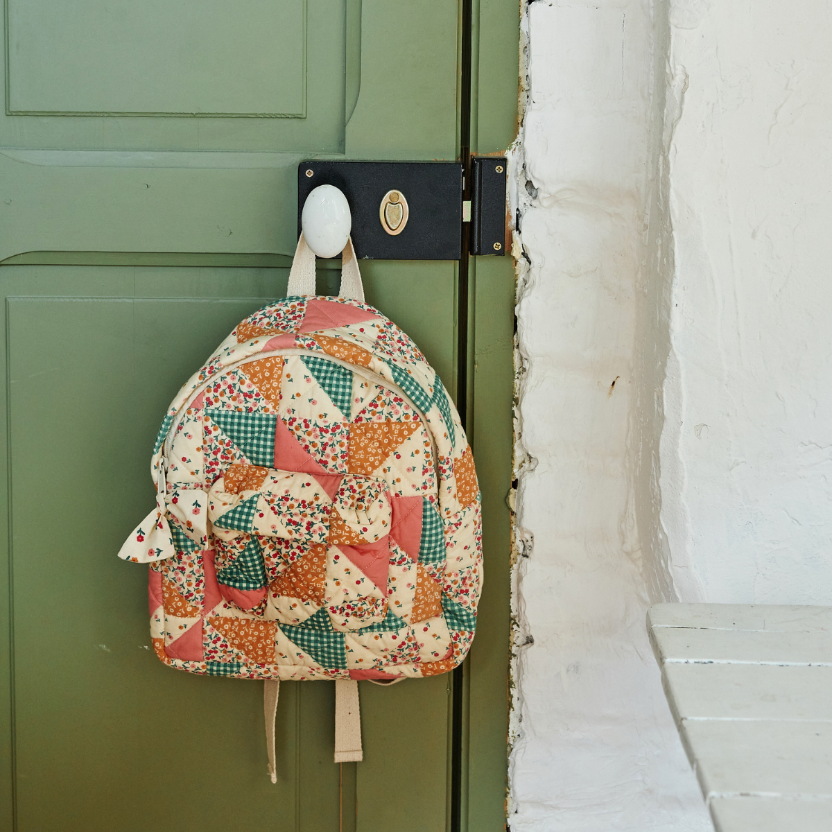 Sac à dos enfant patchwork fleuri - Dans la ferme