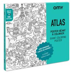 Poster géant Atlas à colorier