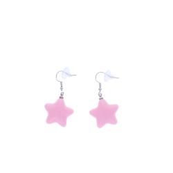 Boucles d'oreilles étoile rose