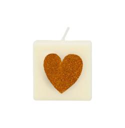 Bougie coeur gold