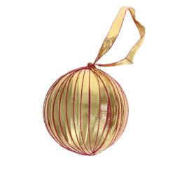 Boule de Noël galon Indien doré et rose