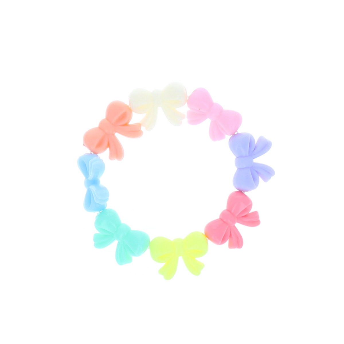 Bracelet noeuds en plastique colorés