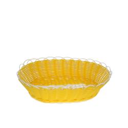 Corbeille jaune et blanche