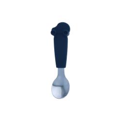Cuillère manche en silicone bleu marine - Voiture