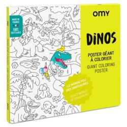 Poster géant Dinos à colorier